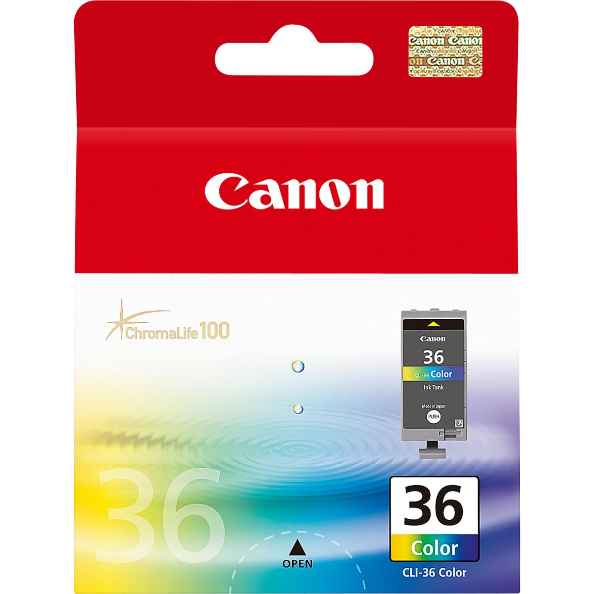 CANON Ink Cartridge Cli-36 - Standard Capacity 12ml - 260 Pages - Colour