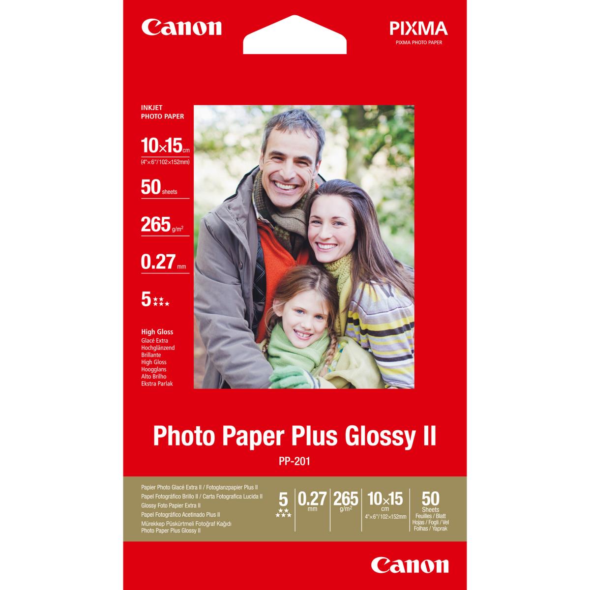 CANON Photo Paper Plus Glossy Pp-201 4x6 50sh