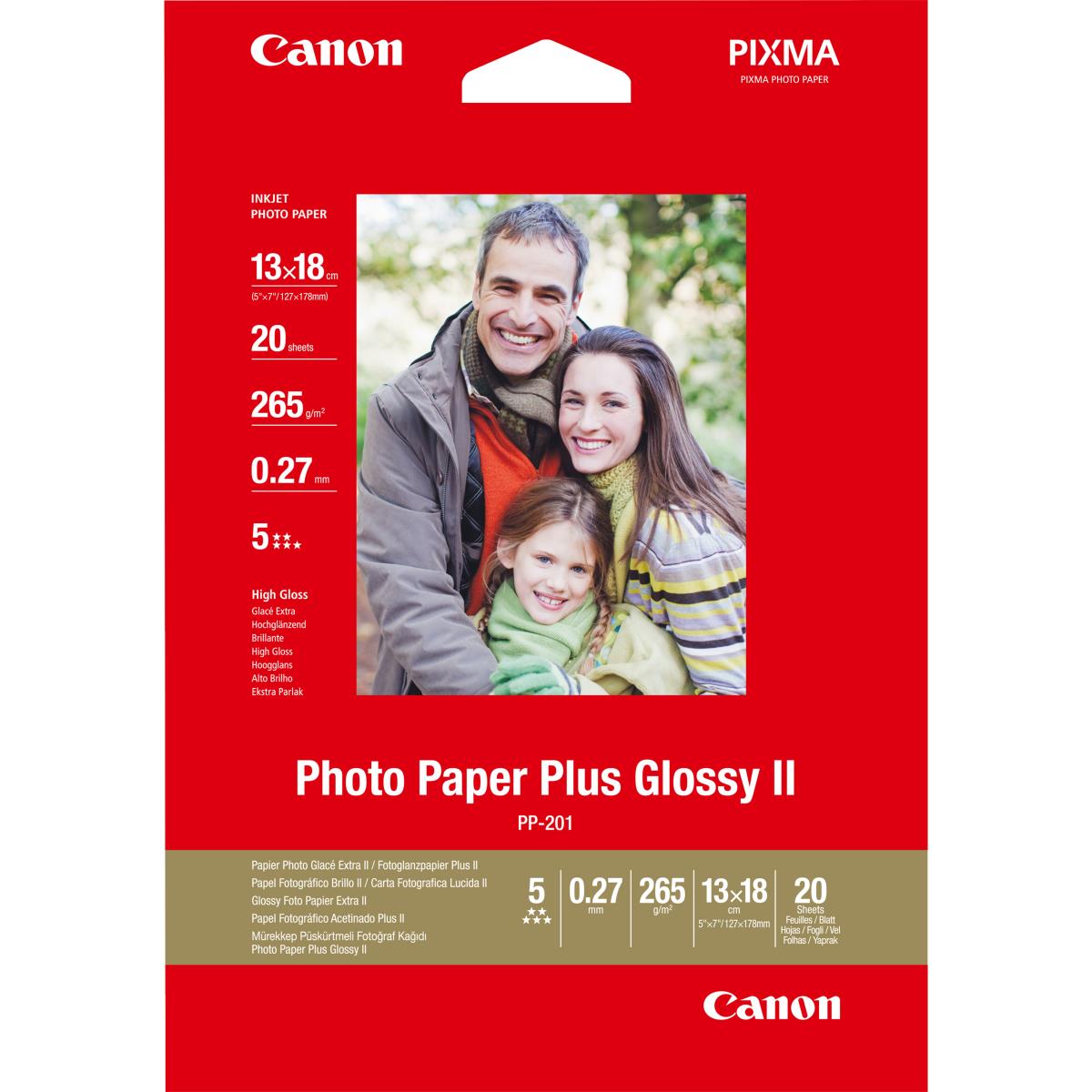 CANON Photo Paper Plus Ii Glossy Pp-201 5x7 20sh