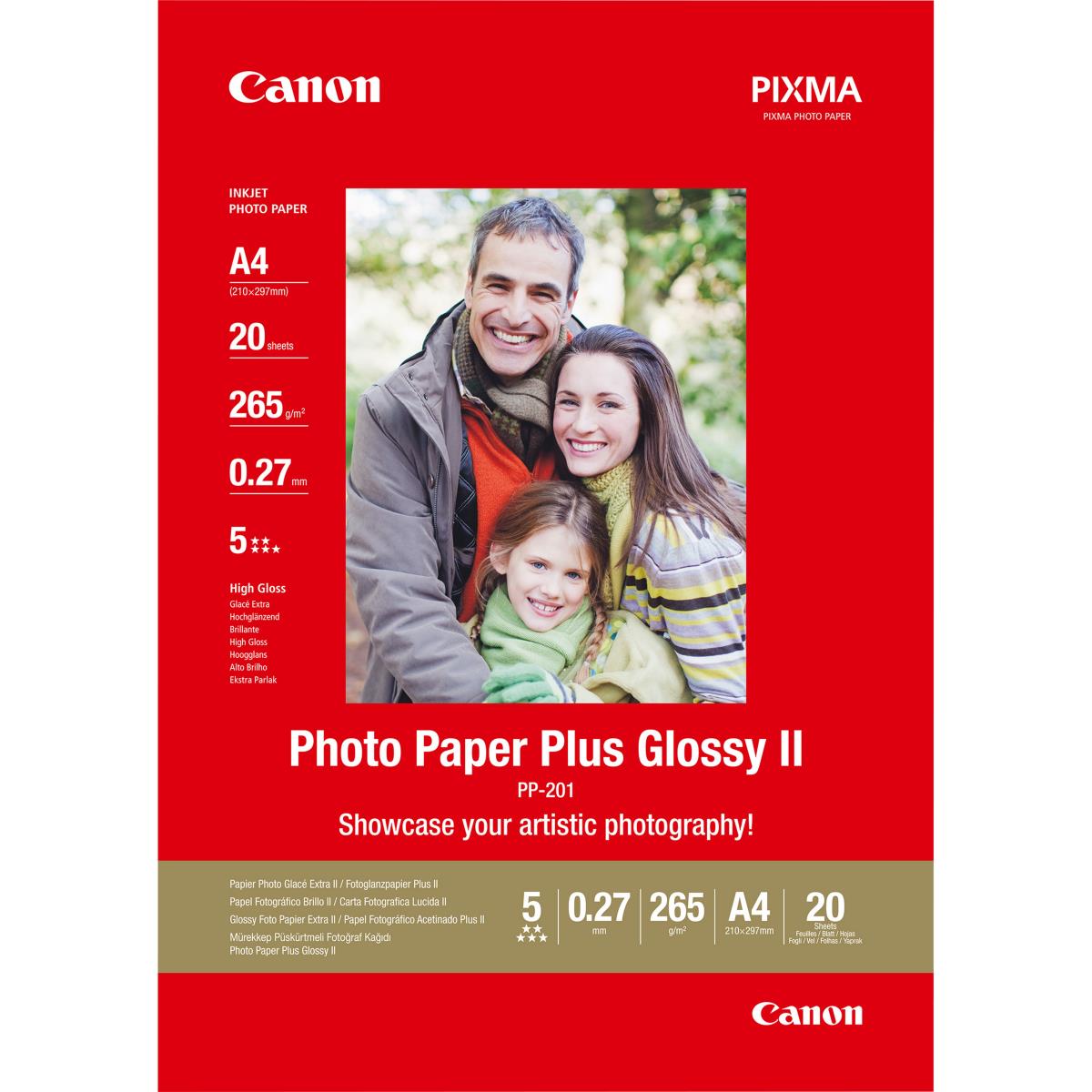 CANON Photo Paper Plus Ii Glossy Pp-201 A4 20sh