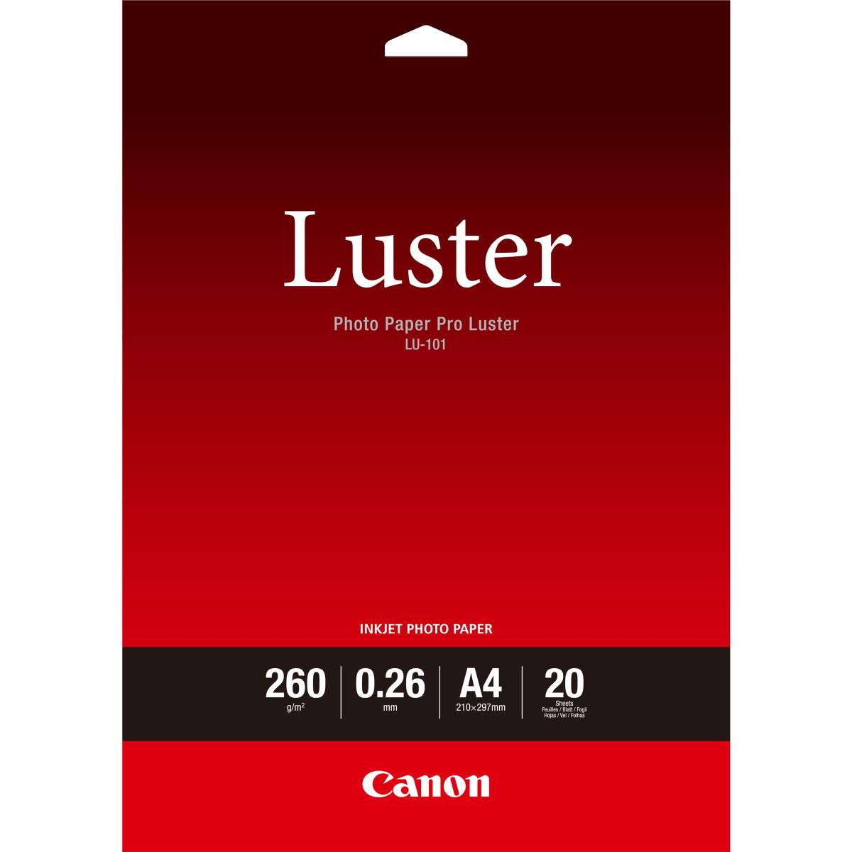 CANON Luster Paper Lu-101 A4 20 Sheets