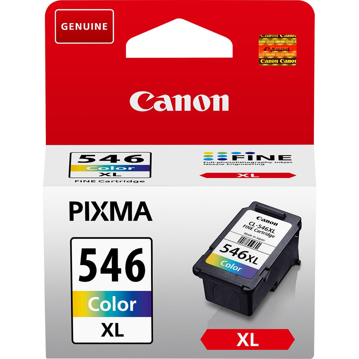 CANON Ink Cartridge - Cl-546xl - High Capacity 13ml - 300 Pages - Colour