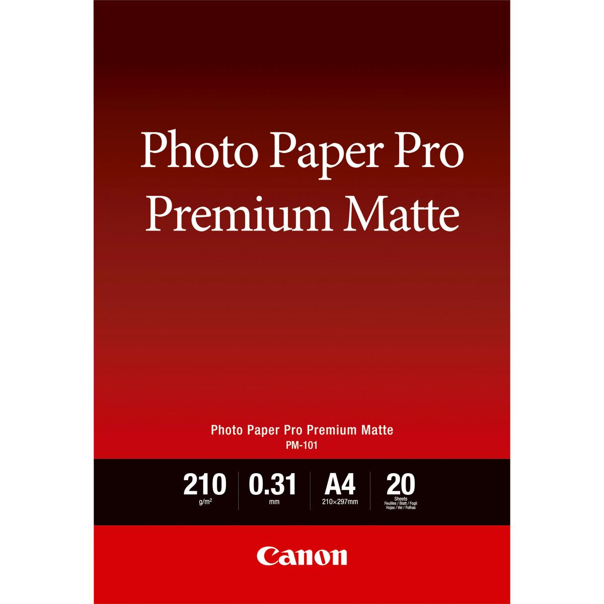 CANON Paper/premium Matte Pm-101 A4  Photo 20sh