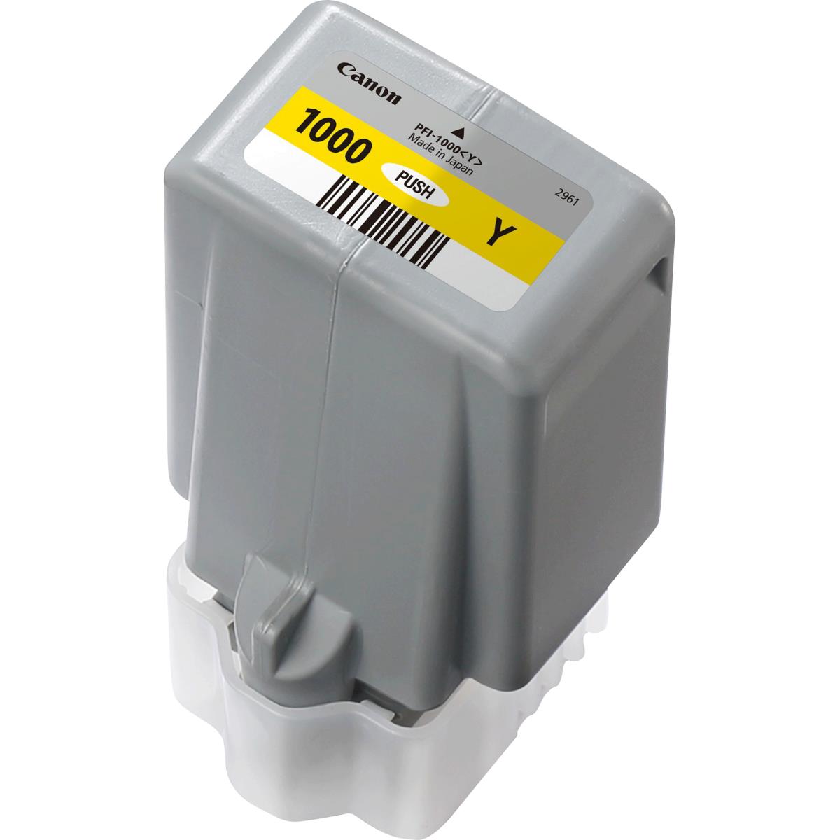 CANON Ink Cartridge - Pfi-1000 - Standard Capacity 80ml - 3.37k Pages - Yellow