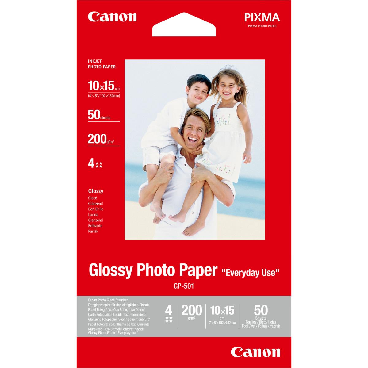 CANON Paper/gp-501 Glossy Photo 4x6 50sh