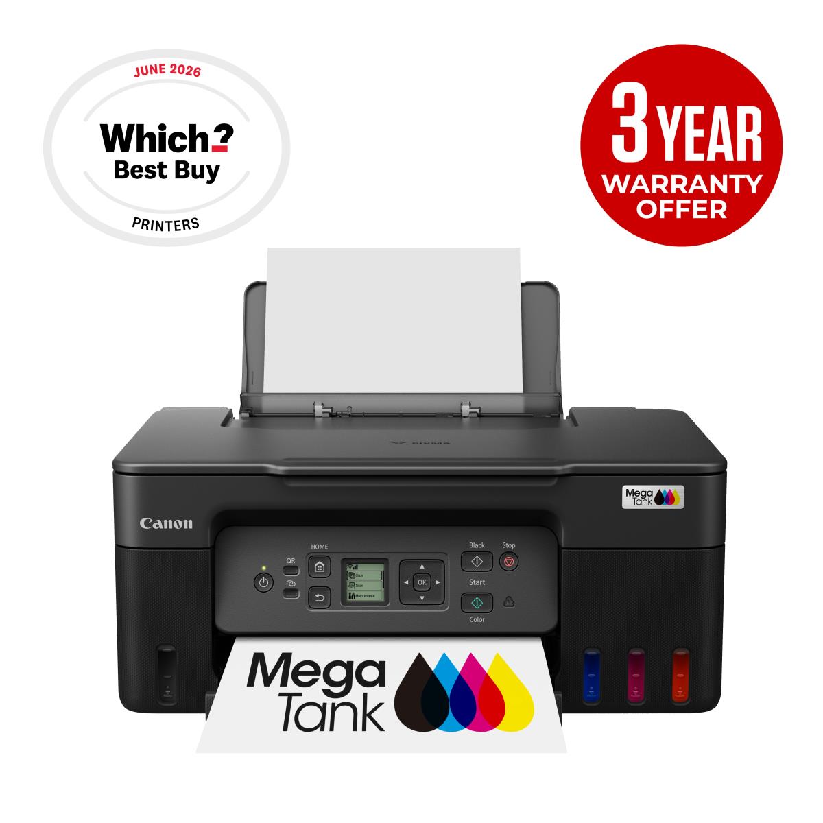 CANON Pixma G3570 Megatank - Multifunction Printer - Colour - Inkjet - Refillable