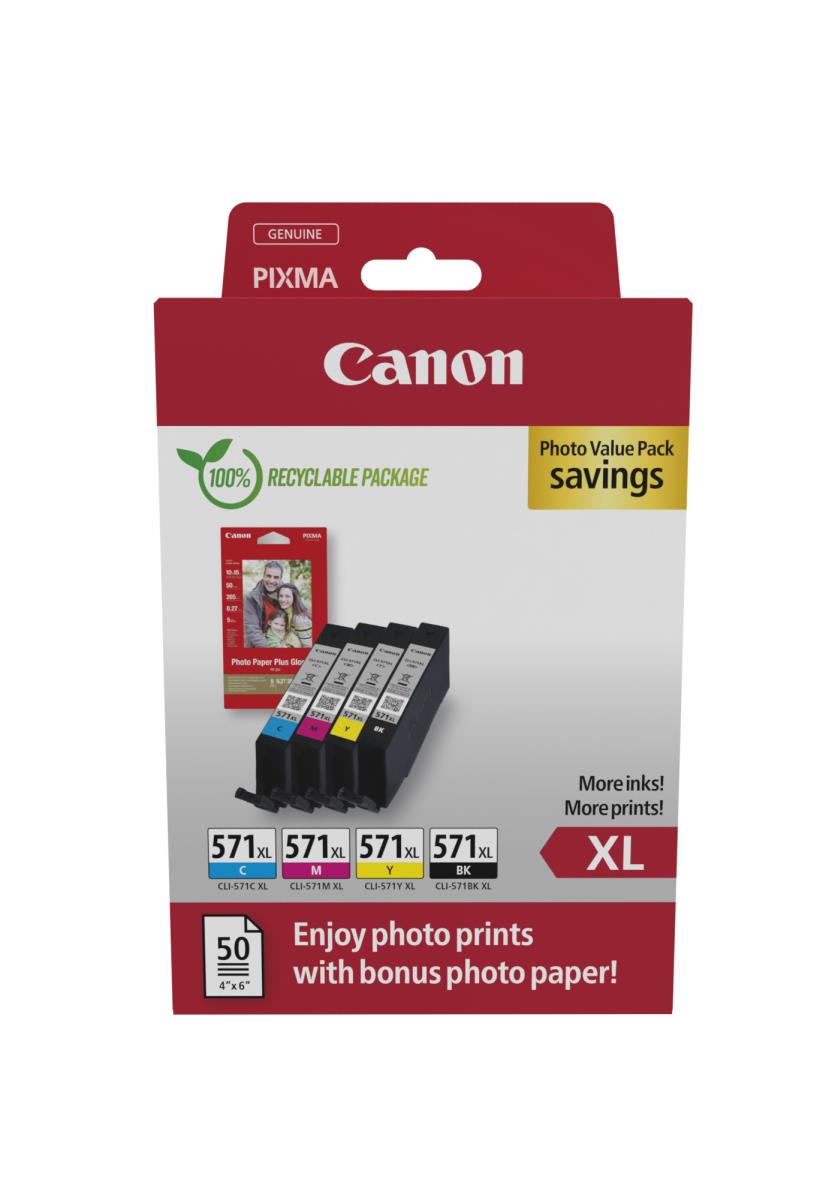 CANON Ink Cartridge - cli-571xl Bk/c/m/y Photo Value