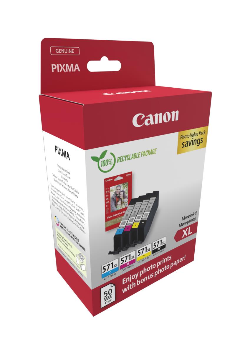CANON Ink Cartridge - cli-571xl Bk/c/m/y Photo Value