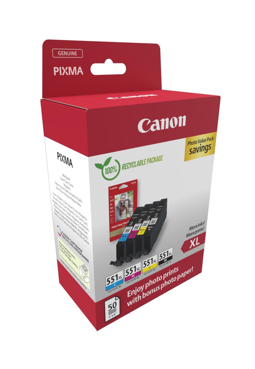 CANON Ink Cartridge - cli-551xl Bk/c/m/y Photo Value