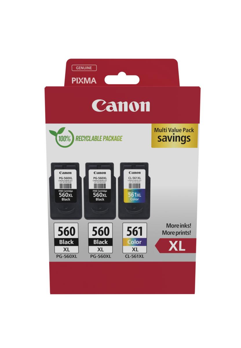 CANON Ink Cartridge - Pg-560xlx2/cl-561xl - High Capacity - Value Pack