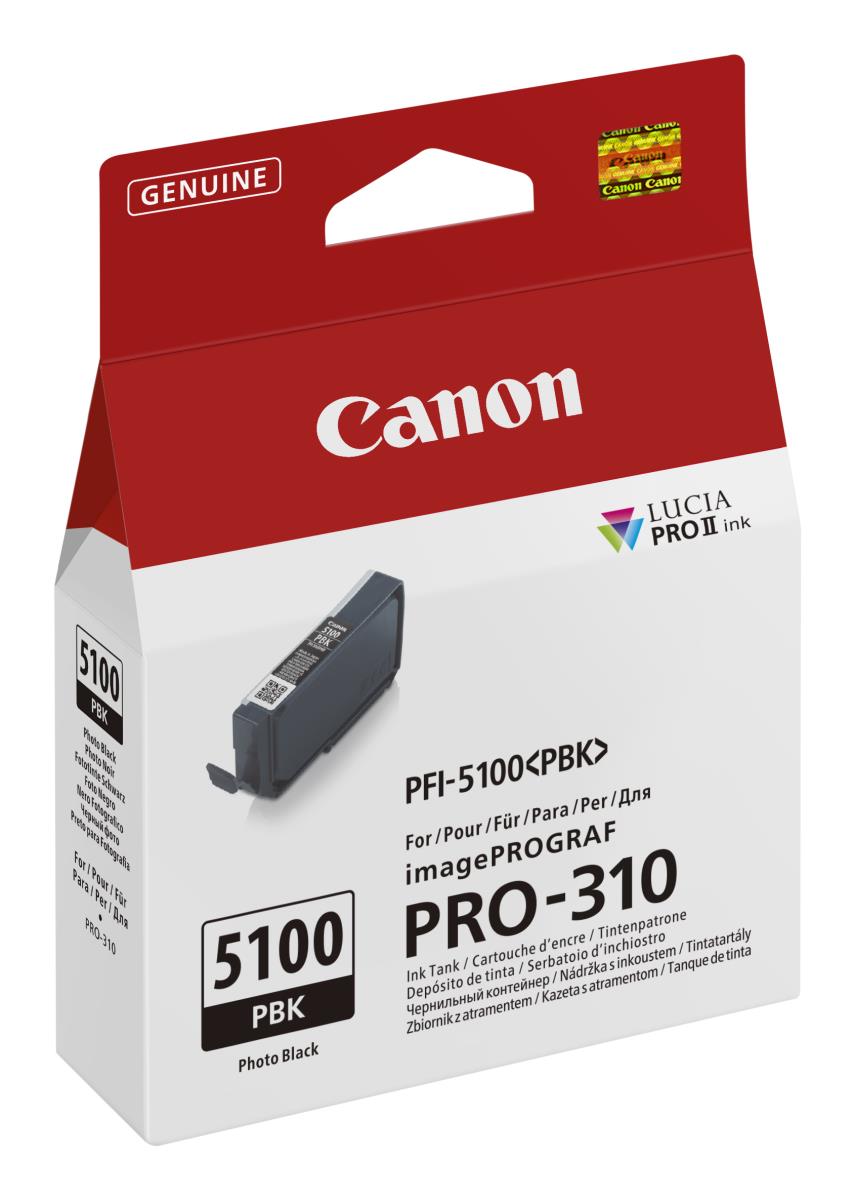 CANON Ink Tank - Pfi-5100pbk - Standard Capacity - 14.4ml - Photo Black