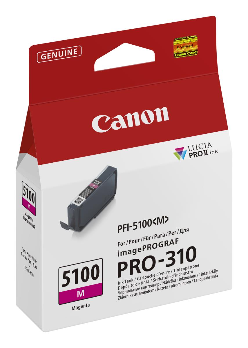 CANON Ink Tank - Pfi-5100m - Standard Capacity - 14.4ml - Magenta