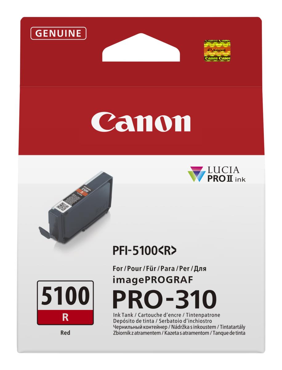 CANON Ink Tank - Pfi-5100r - Standard Capacity - 14.4ml - Red