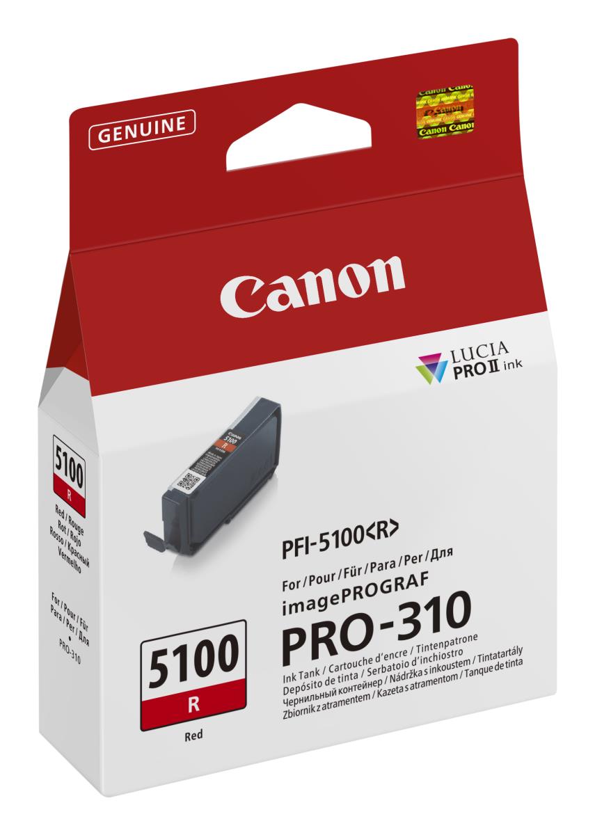 CANON Ink Tank - Pfi-5100r - Standard Capacity - 14.4ml - Red