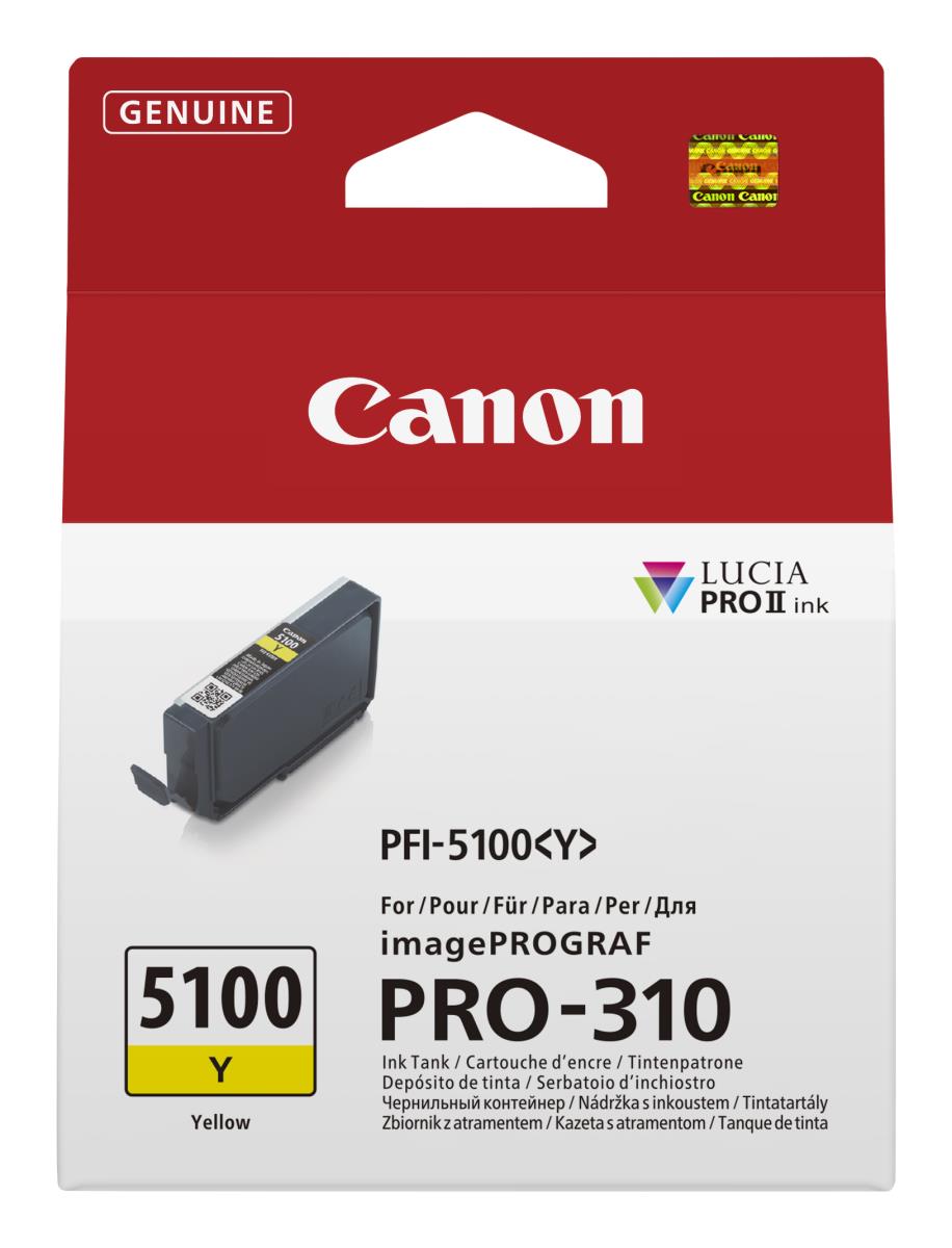 CANON Ink Tank - Pfi-5100y - Standard Capacity - 14.4ml - Yellow