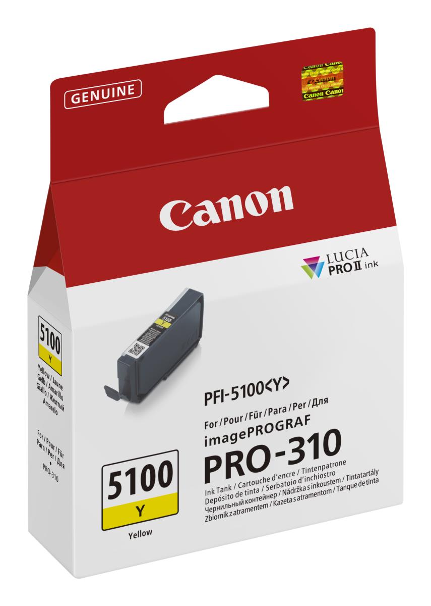 CANON Ink Tank - Pfi-5100y - Standard Capacity - 14.4ml - Yellow