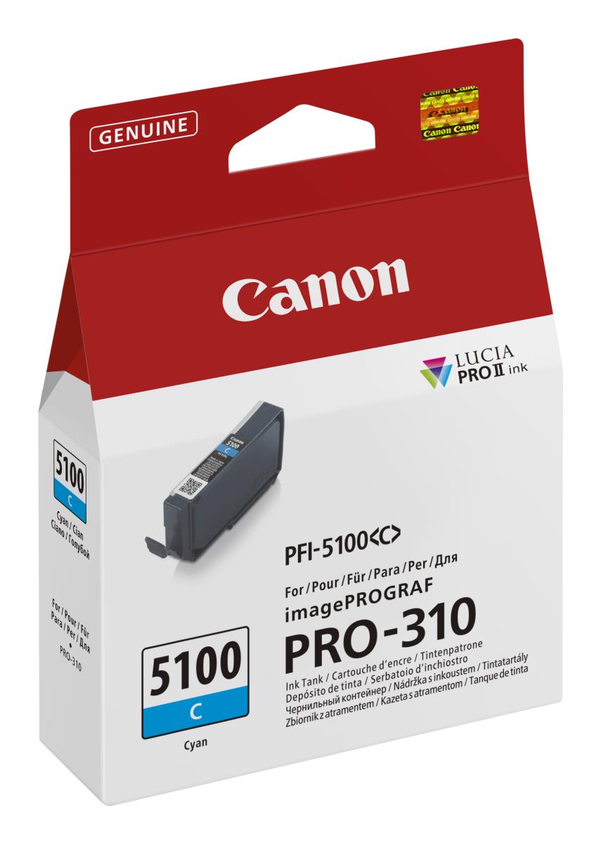 CANON Ink Tank - Pfi-5100c - Standard Capacity - 14.4ml - Cyan