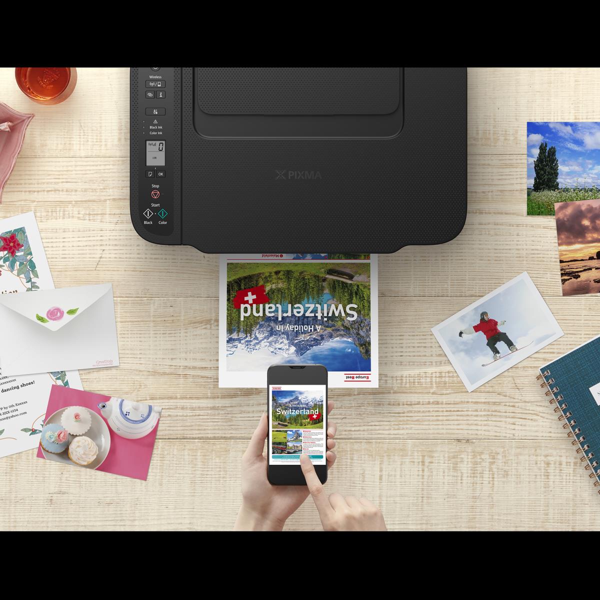 CANON Pixma Ts3750i - Multi Function Printer - Inkjet - A4 - Wi-Fi - Black