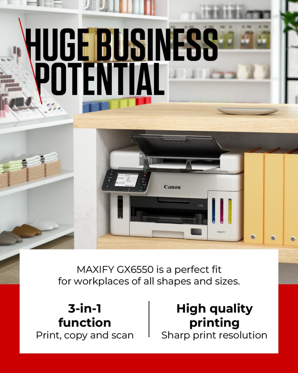 CANON Maxify Gx6550 - Multifunction Printer - Inkjet - A4 - Wi-Fi - White