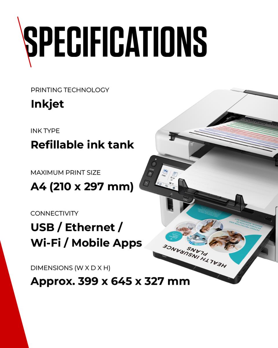 CANON Maxify Gx6550 - Multifunction Printer - Inkjet - A4 - Wi-Fi - White