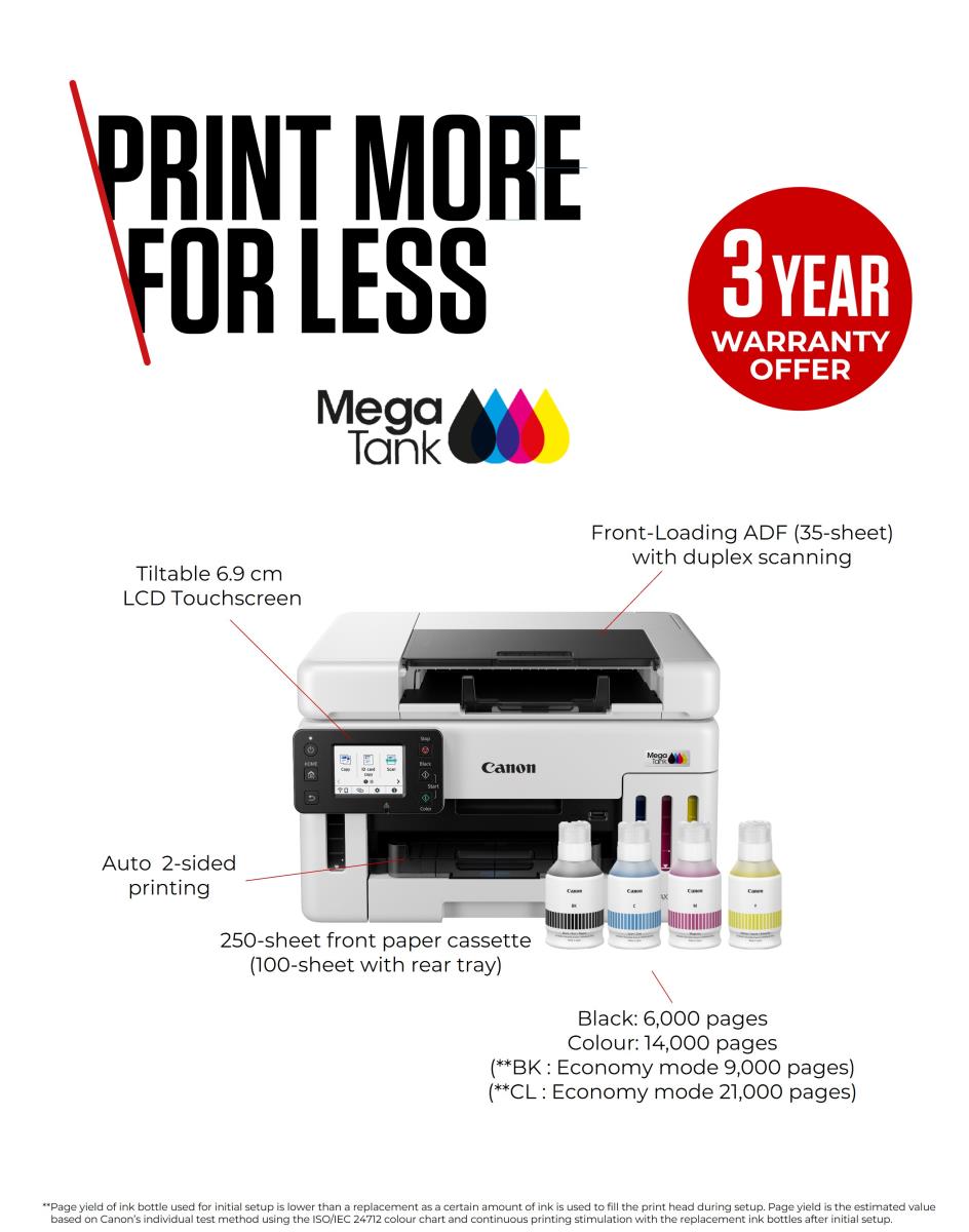 CANON Maxify Gx6550 - Multifunction Printer - Inkjet - A4 - Wi-Fi - White