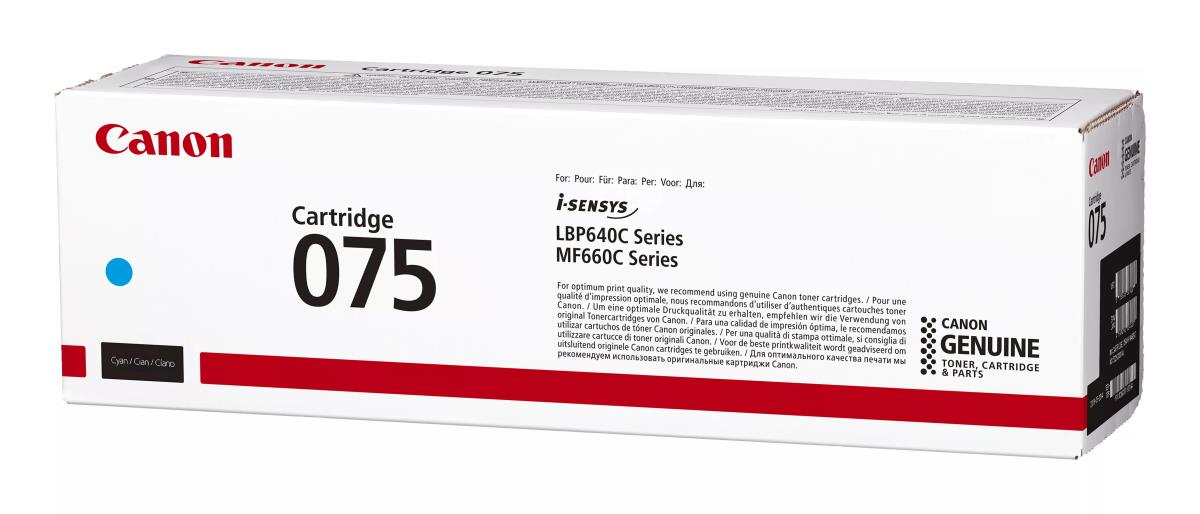 CANON Toner Cartridge - 075 - Standard Capacity - 1300 Pages - Cyan
