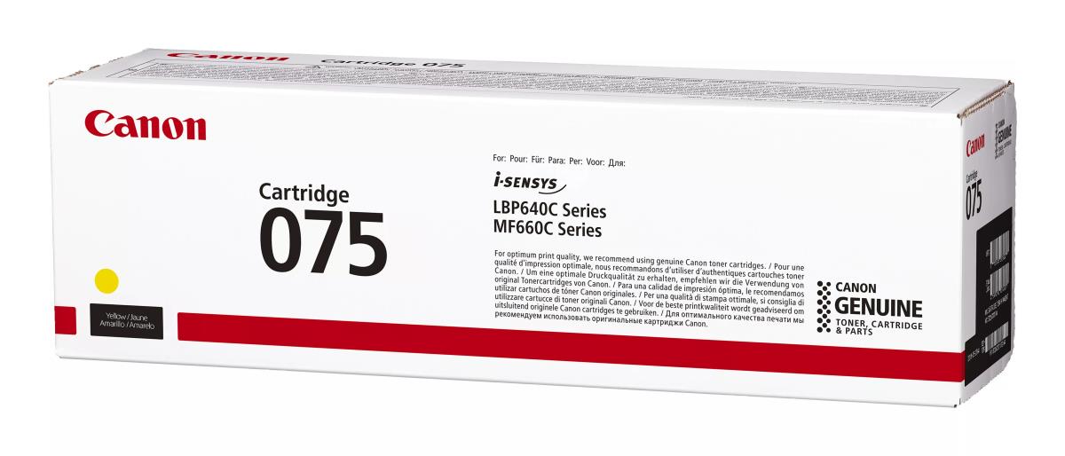 CANON Toner Cartridge - 075 - Standard Capacity - 1300 Pages - Yellow
