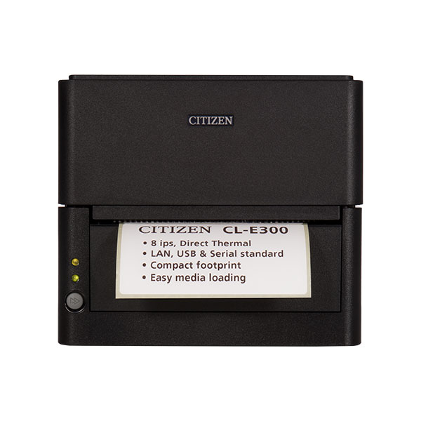 CITIZEN Cl-e300 - Desktop Printer - Direct Thermal - 118mm - USB / Serial / Ethernet - Black