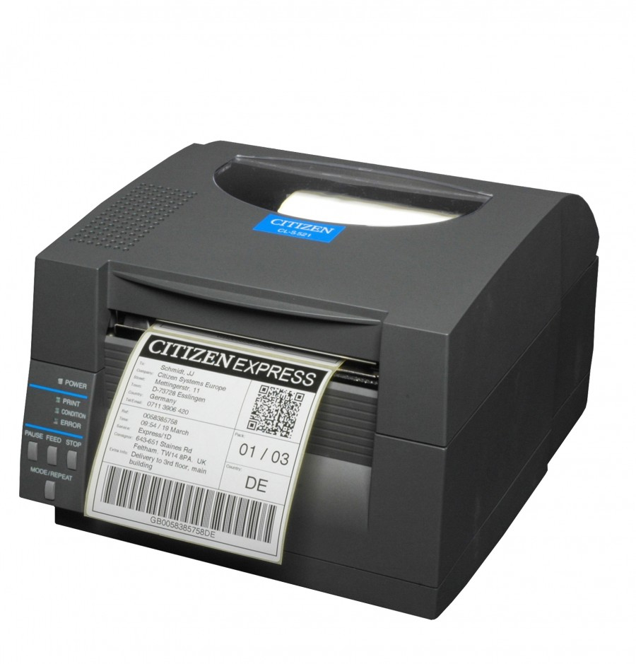 CITIZEN Cl-s521ii - Printer - Datamax Dual-if - Direct Thermal - 104mm - USB / Serial - Black