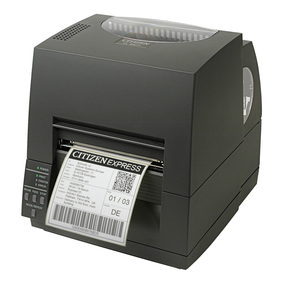 CITIZEN Cl-s621ii - Printer - Datamax Dual-if - Thermal Transfer Direct Thermal - 118mm - USB / Serial - Black
