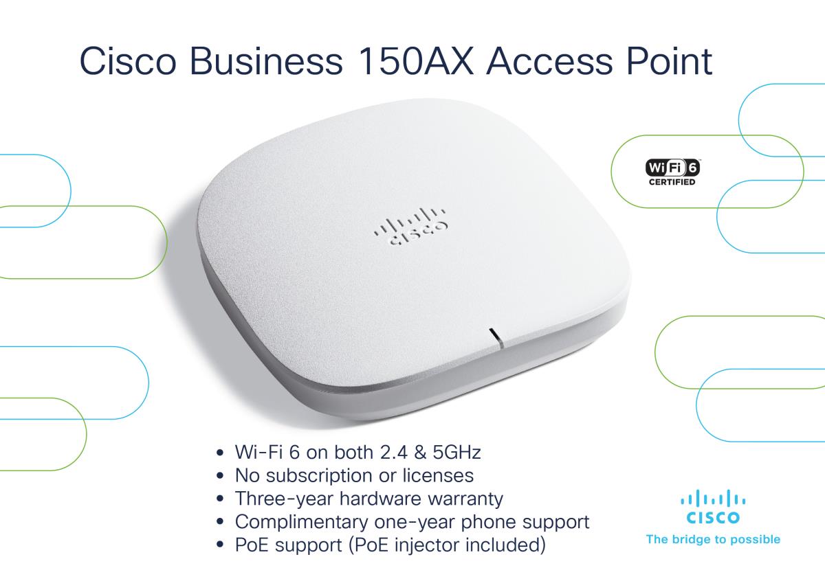 CISCO Business S 150ax Access Point Wi-Fi 6