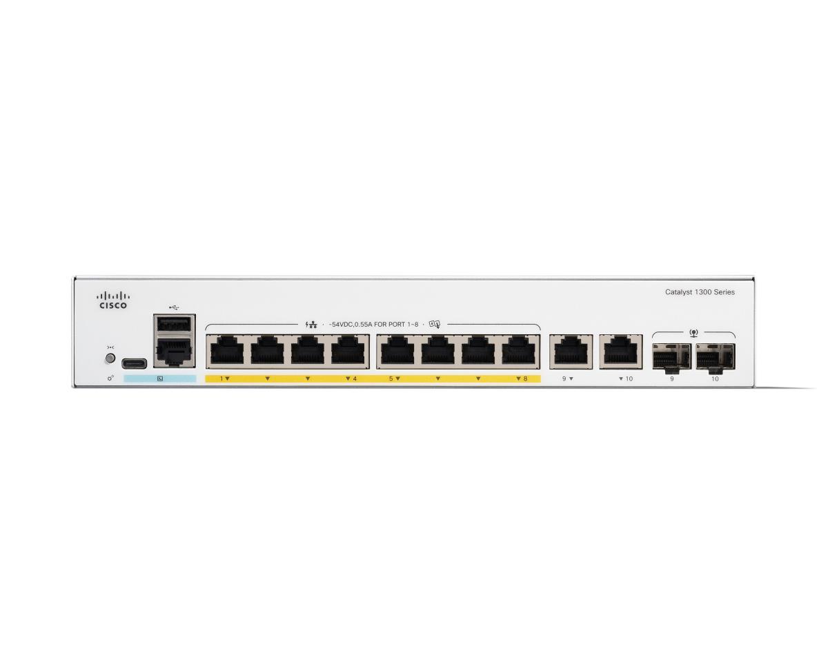 CISCO Catalyst 1300 8-port Ge Full Poe 2x1g Combo