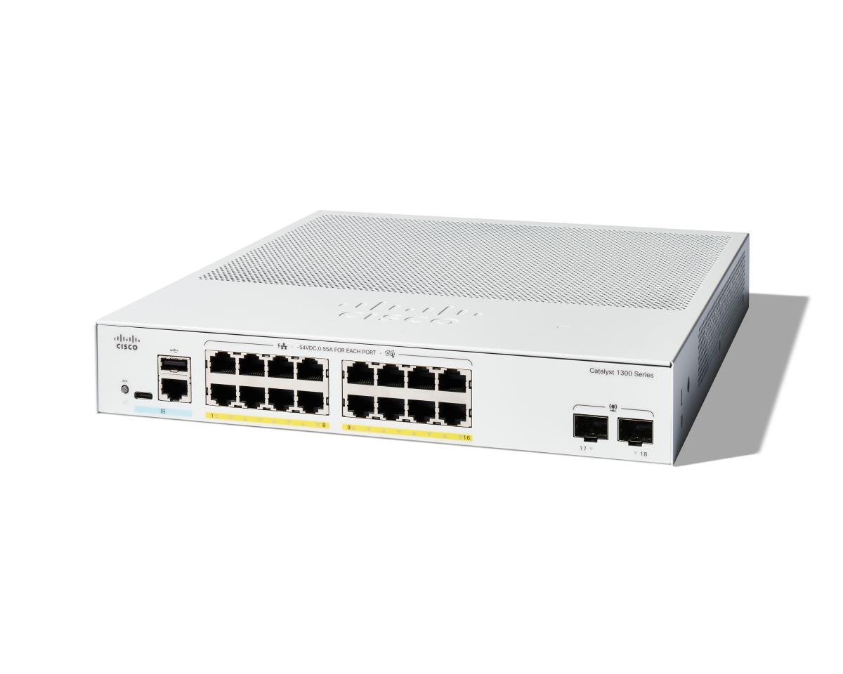 CISCO Catalyst 1300 16-port Ge Full Poe 2x1g Sfp