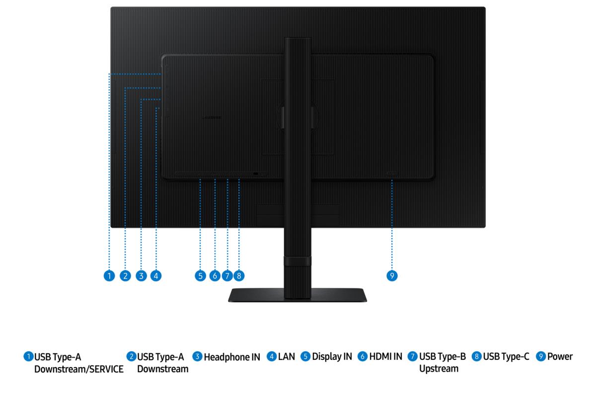 SAMSUNG Viewfinity S8 Desktop Monitor - S27d800uau - 27in - 3840x2160 - USB-c/hdmi/dp - Height/pivot/swivel/tilt