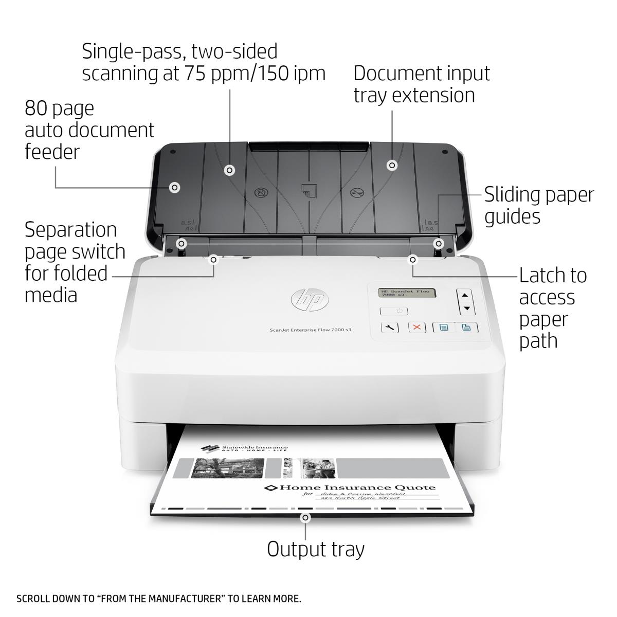 HP Scanjet Enterprise 7000 s3 Sheet-Feed Scanner