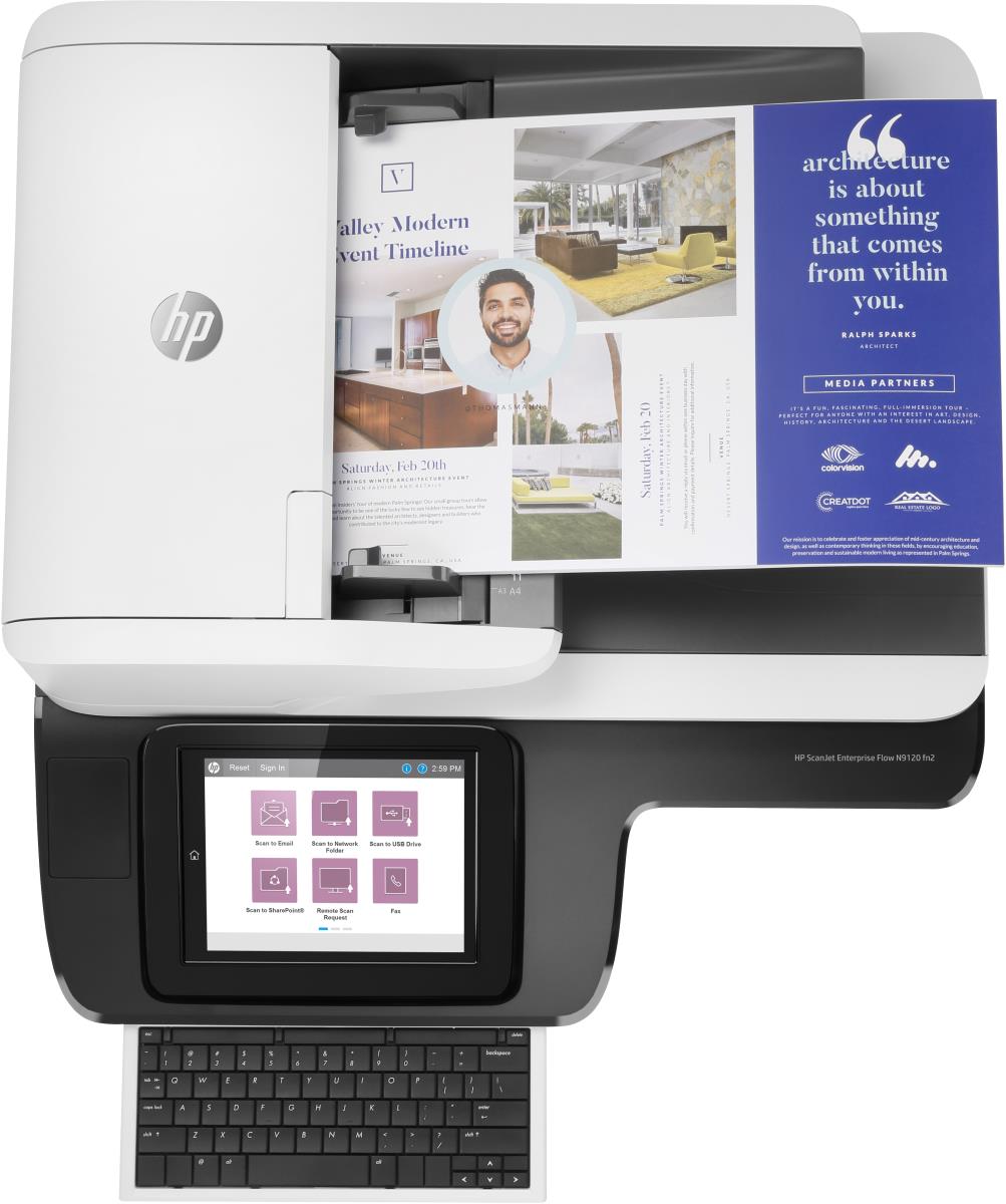 HP ScanJet Enterprise Flow N9120 fn2 Document Flatbed Scanner USB / Ethernet