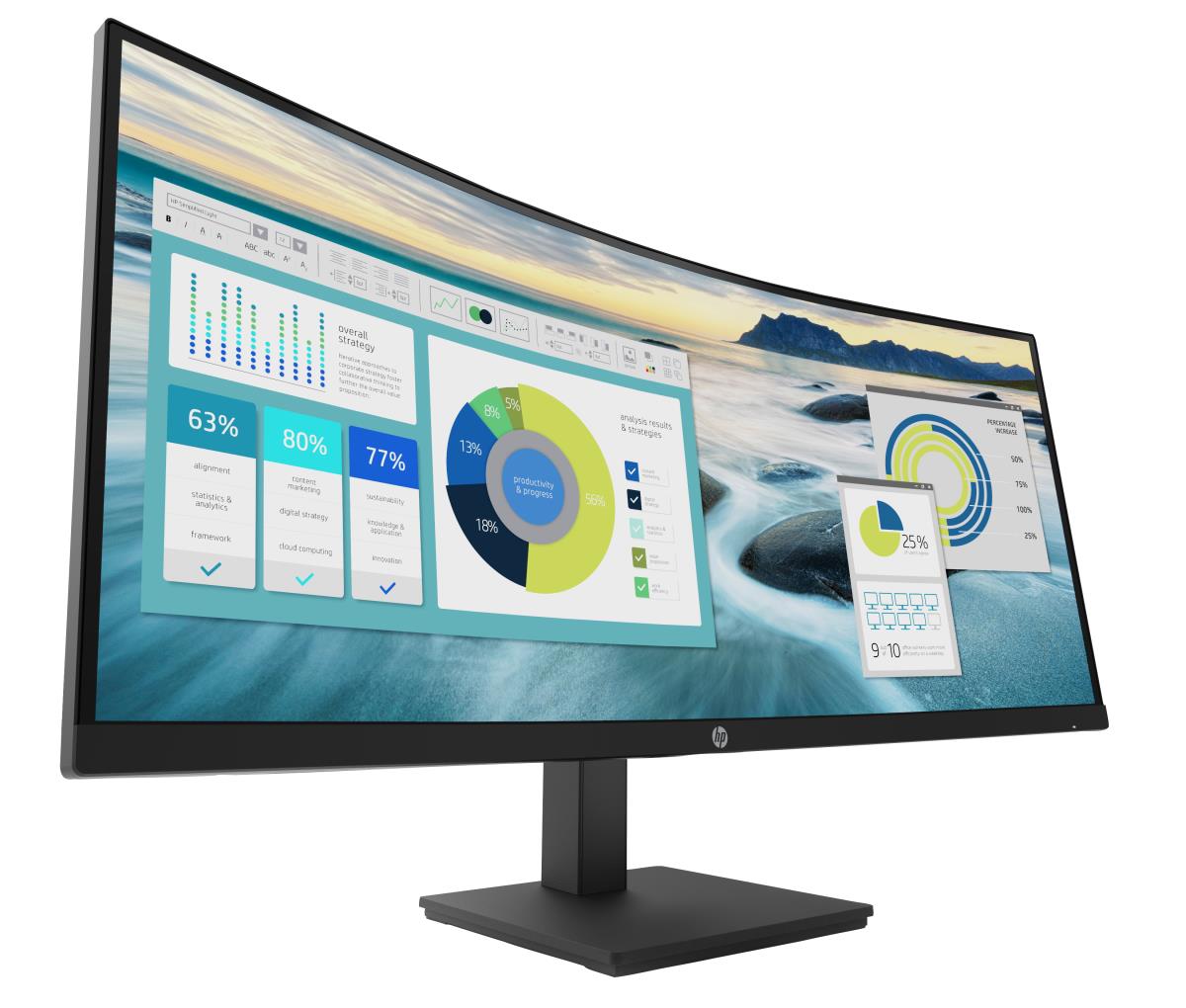 HP Curved Monitor - P34hc G4 - 34in - 3440x1440 (WQHD)