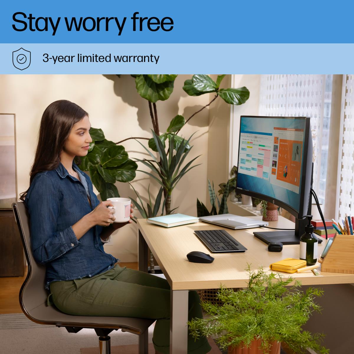 HP Curved Monitor - P34hc G4 - 34in - 3440x1440 (WQHD)