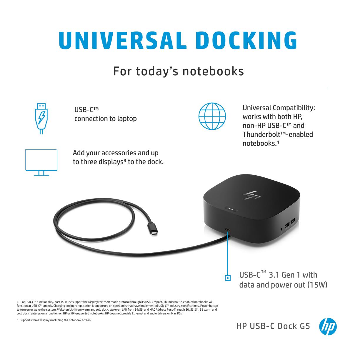 HP Docking Station USB-C G5 - Black