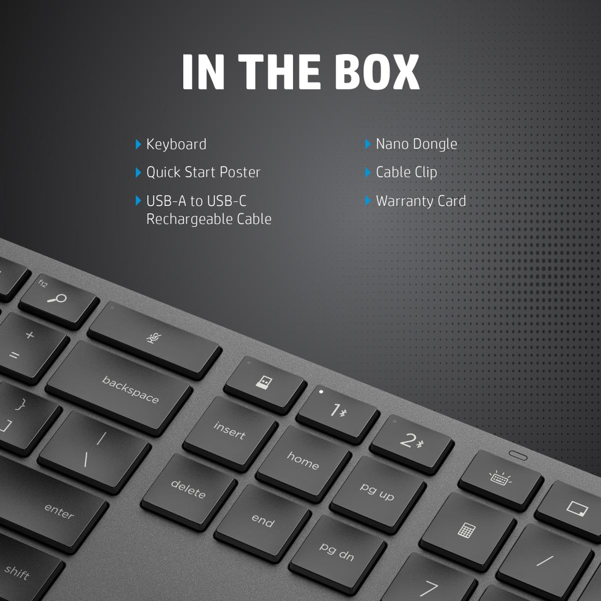 HP Wireless Keyboard 975 Dual-Mode - Qwerty UK