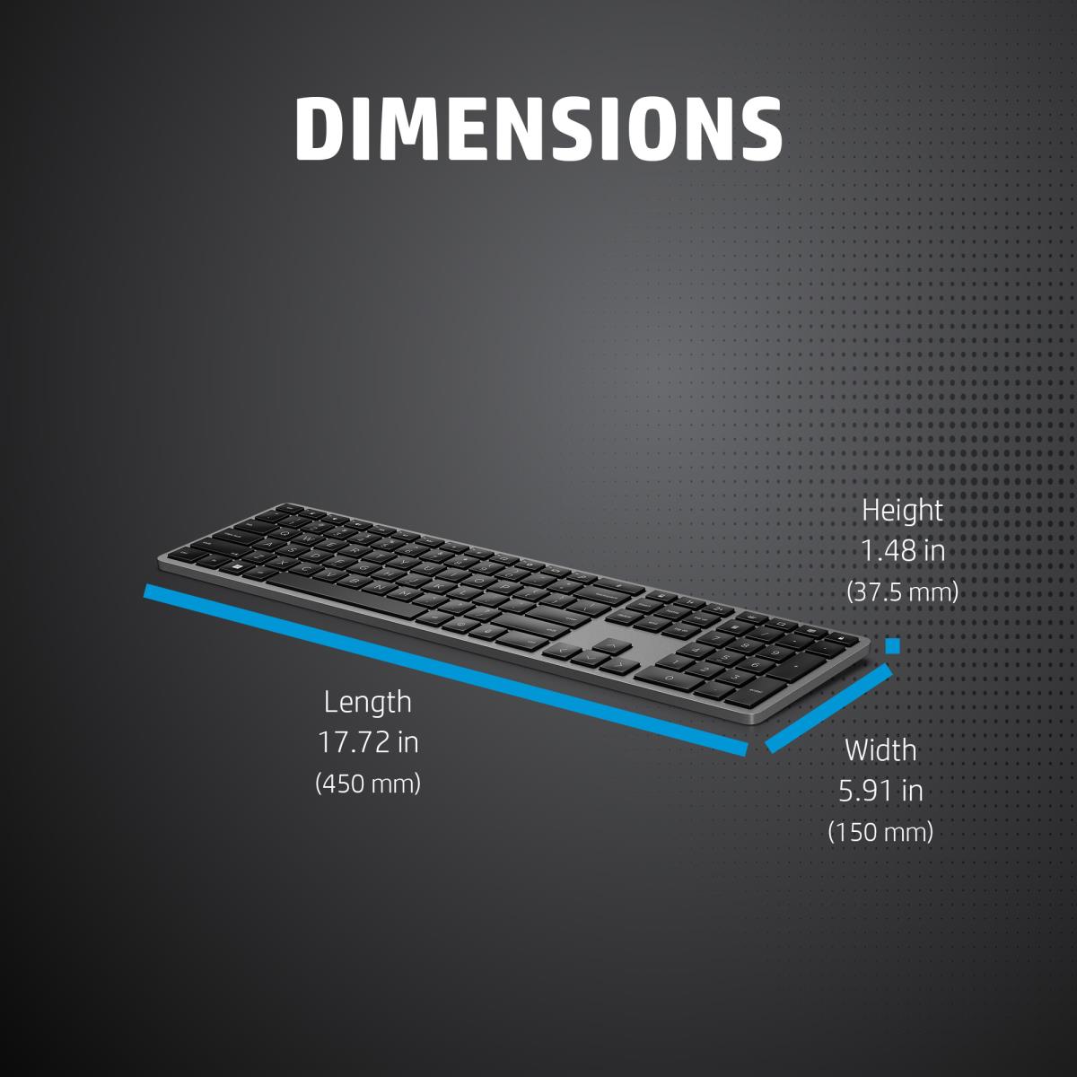 HP Wireless Keyboard 975 Dual-Mode - Qwerty UK