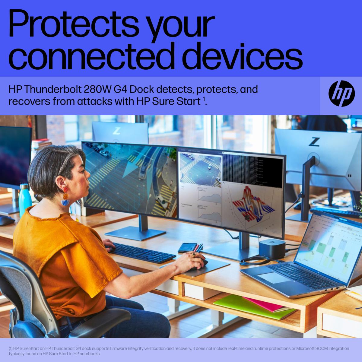 HP Docking Station Thunderbolt G4 - 280W - Combo Cable
