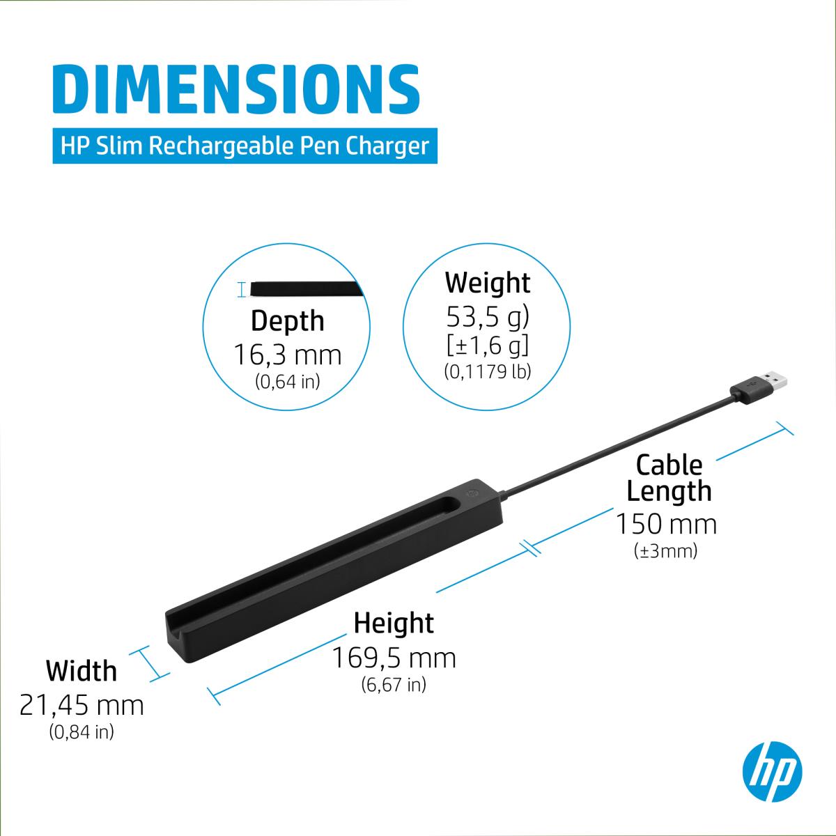 HP Rechargeable Slim Pen Charger
