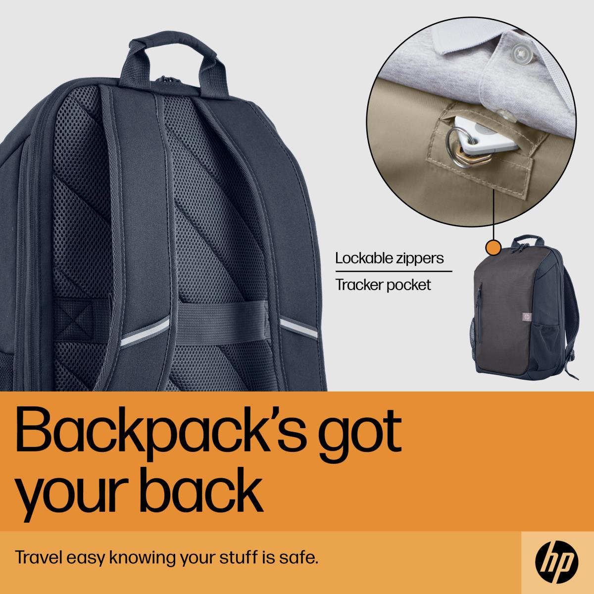 HP Travel 18 Liter - 15.6in Notebook Backpack - Iron Grey