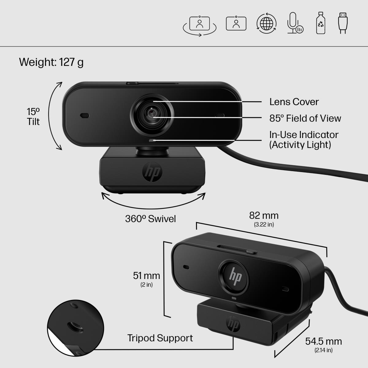 HP Webcam 435 FHD - USB