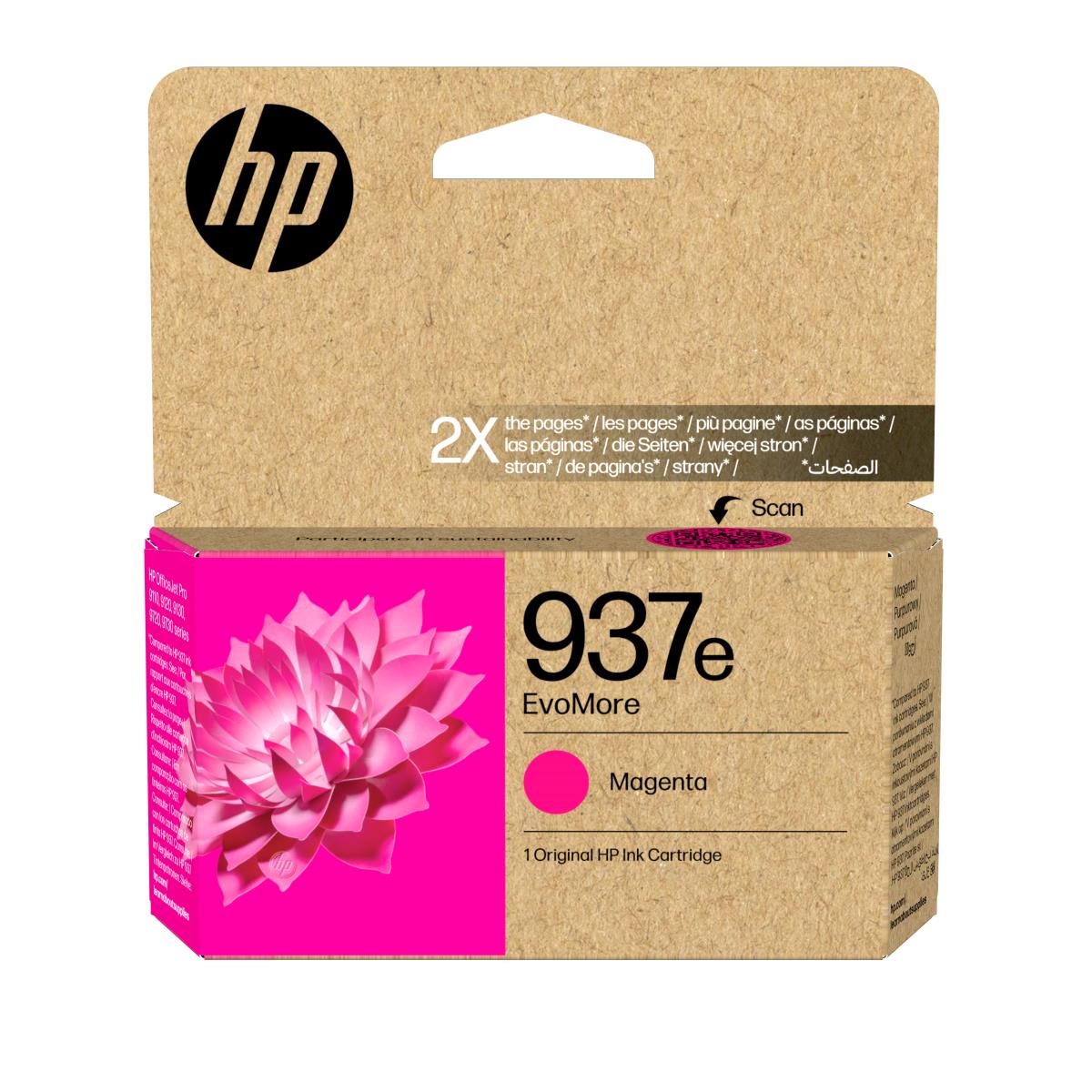 HP Ink Cartridge - 937e EvoMore - 1650 Pages - Magenta