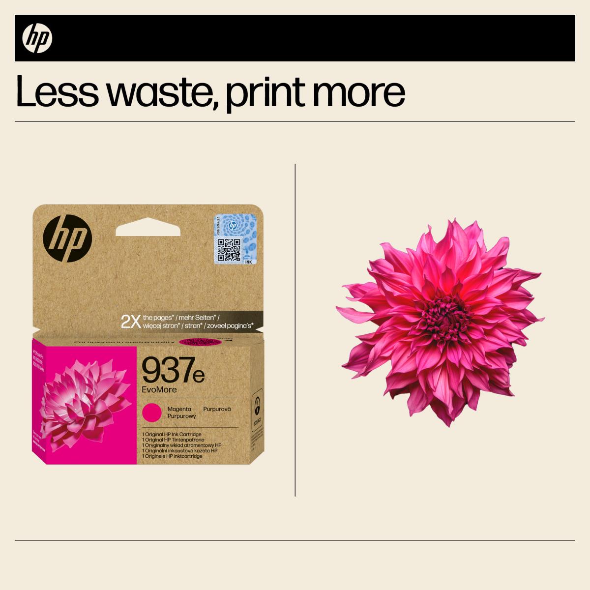 HP Ink Cartridge - 937e EvoMore - 1650 Pages - Magenta