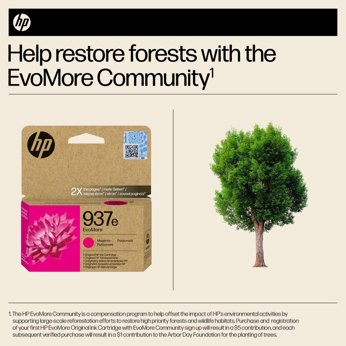 HP Ink Cartridge - 937e EvoMore - 1650 Pages - Magenta