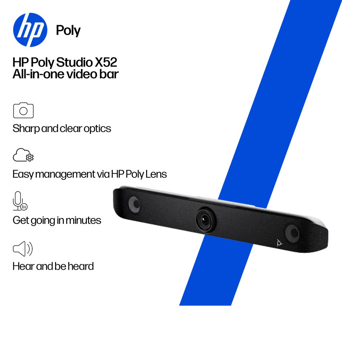 HP Poly Studio X52 All-In-One Video Bar