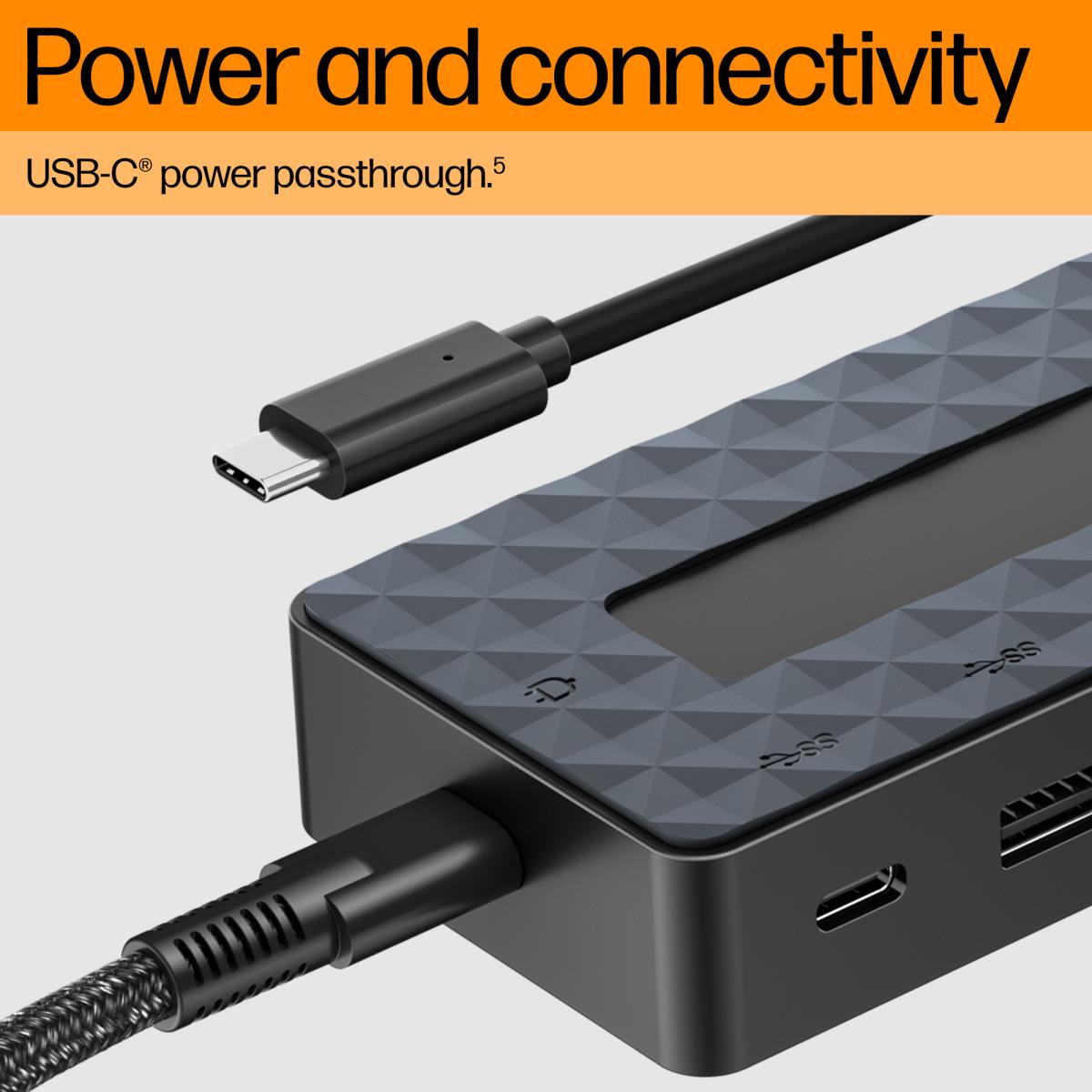 HP Universal Laptop Charger w/ USB-C Hub Combo